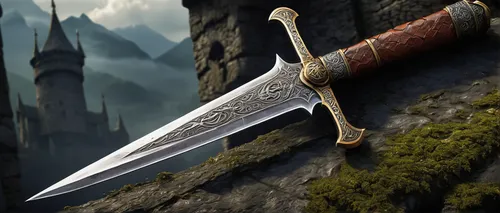 bowie knife,excalibur,hunting knife,serrated blade,king sword,scabbard,dagger,herb knife,sword,cullen skink,sward,sabre,throwing knife,awesome arrow,dane axe,swords,wstężyk huntsman,sharp knife,blade of grass,silver arrow,Conceptual Art,Fantasy,Fantasy 18