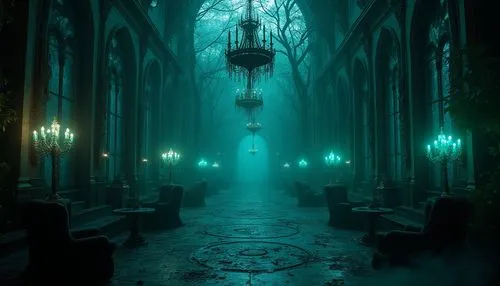 haunted cathedral,eerie,hall of the fallen,haunted forest,oscura,obscura,veil fog,foggy forest,dark gothic mood,ghost castle,nacht,the fog,niebla,mist,passage,dense fog,corridors,tentorium,fog,odditorium,Photography,General,Realistic