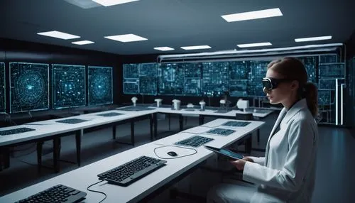 computer room,sci fiction illustration,girl at the computer,women in technology,cybertrader,cyber glasses,telephone operator,computerologist,switchboard operator,laboratory information,cleanrooms,cyberonics,cyberia,the server room,cybermedia,computerization,telepresence,technologist,cios,cypherpunk,Photography,Black and white photography,Black and White Photography 11