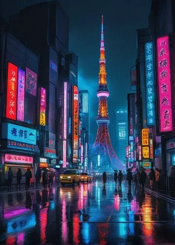 tokyo,tokyo ¡¡,shinjuku,tokyo city,osaka,japan,japan's three great night views,colorful city,asakusa,tokyo tower,shibuya,japan landscape,kyoto,taipei,harajuku,beautiful japan,japanese background,japan place,cyberpunk,japanese umbrellas,Illustration,Black and White,Black and White 18