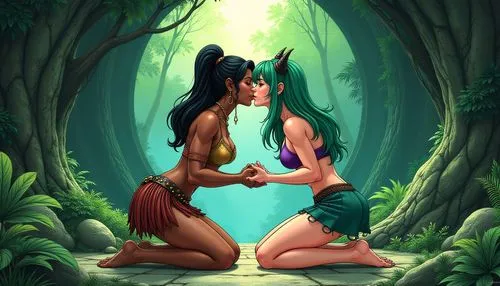 adam and eve,fauns,dryads,garden of eden,elfquest,amazonas,fantasy picture,sapphic,amazonians,lesbia,fantasy art,elven forest,faires,fairy forest,naiads,mermaids,priestesses,garamantes,gaea,secret garden of venus