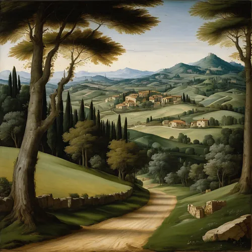 campagna,tuscan,volterra,home landscape,rural landscape,landscape,farm landscape,barberini,italian painter,david bates,panoramic landscape,piemonte,raffaello da montelupo,grant wood,olive grove,tuscany,village scene,tamburello,botticelli,bellini,Art,Classical Oil Painting,Classical Oil Painting 34