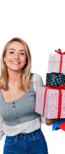 blonde girl with christmas gift,women clothes,jeans background,decluttering,women's clothing,women's accessories,gift wrapping,portrait background,inflatable mattress,retro gifts,photographic background,3d background,drop shipping,pillowtex,ladies clothes,woman shopping,online sales,gift package,blurred background,fat quarters,Illustration,American Style,American Style 06