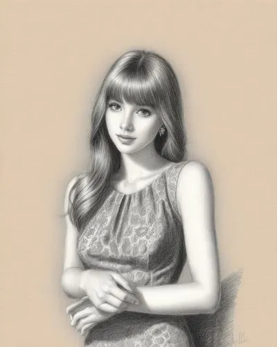 素描，礼服,a drawing of a beautiful woman with long hair,moskvina,tsvetaeva,shrimpton,vintage drawing,girl drawing,portrait of christi,Illustration,Black and White,Black and White 30