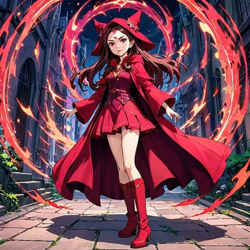 scarlet witch,akko,acerola,vanessa (butterfly),goddess of justice,fire angel,fire lily,ruby,vinci,nightingale,fire siren,blood maple,fae,fire devil,cg artwork,rose png,sorceress,azalea,flame spirit,phoenix,Anime,Anime,Traditional