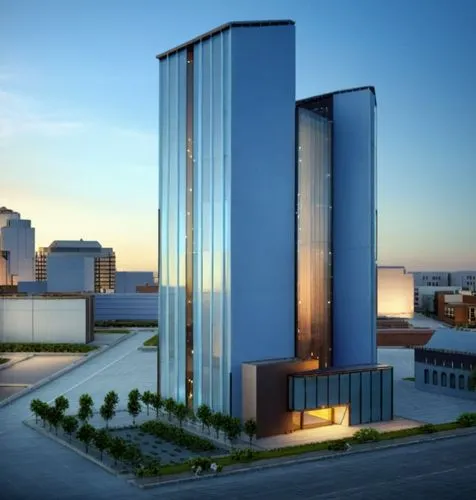 this is an architectural rendering of a two building,mgimo,atyrau,gandhinagar,biotechnology research institute,technopark,skolkovo,Photography,General,Cinematic