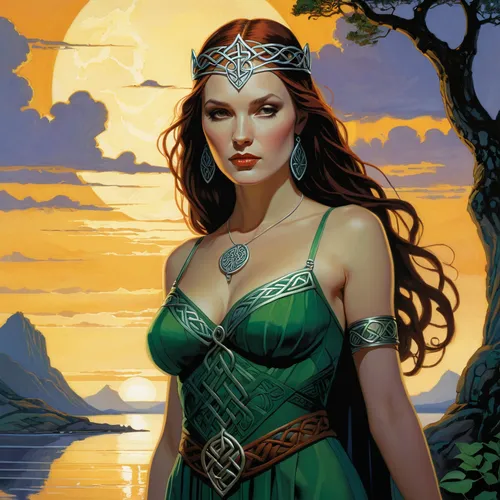 heroic fantasy,celtic queen,sorceress,the enchantress,fantasy woman,fantasy portrait,celtic woman,elven,fantasy art,fantasy picture,merfolk,dryad,blue enchantress,aphrodite,priestess,summer solstice,rosa ' amber cover,druid,imperial shores,cybele,Conceptual Art,Fantasy,Fantasy 07