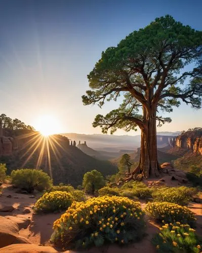 canyonlands,tree of life,dragon tree,argan tree,quartz sandstone peak woodland landscape,flourishing tree,Photography,General,Realistic