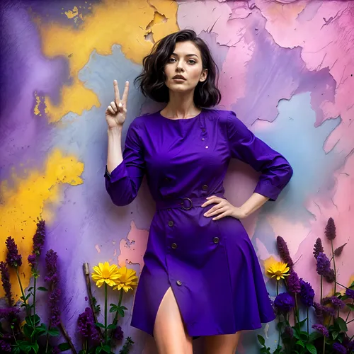 purple dress,kimbra,neera,la violetta,purple background,violette