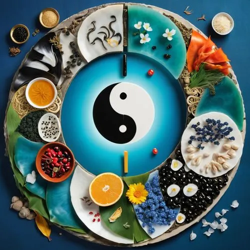 yinyang,pangu,taoism,yin yang,macrobiotic,bagua,weiqi,epoxi,taoist,fengshui,xiangfan,asian cuisine,dharma wheel,huanming,guangqi,jitu,shui,pengshui,mystic light food photography,yuanpei,Unique,Design,Knolling