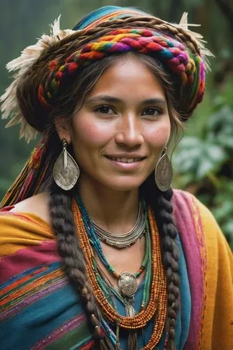 peruvian women,indian woman,pachamama,nomadic people,indian girl,indian headdress,incas,annapurna,shamanism,vietnamese woman,indian,tribal chief,native american,nepal,ethnic design,afar tribe,sapa,indigenous culture,inca dove,indians,Illustration,Paper based,Paper Based 13