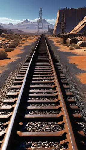 railway tracks,railroad track,train track,railway track,railroad tracks,railway rails,railroad line,oil track,railroads,rail road,railtrack,rail track,train tracks,rail traffic,railroad engineer,tracks,railway line,railway lines,tracks in the sand,rail transport,Conceptual Art,Sci-Fi,Sci-Fi 23