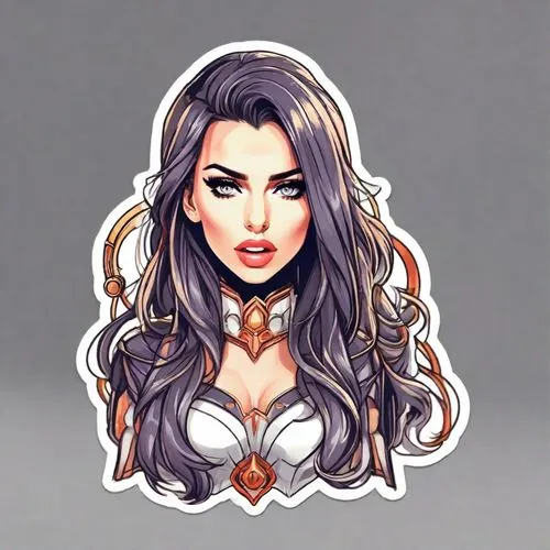 witchblade,eldena,isabela,liliana,vergara,sonnessa,jauregui,mercally,vector illustration,asami,vayne,rafaela,wonder woman,ororo,naela,wonderwoman,zari,clipart sticker,nessa,diana,Digital Art,Sticker