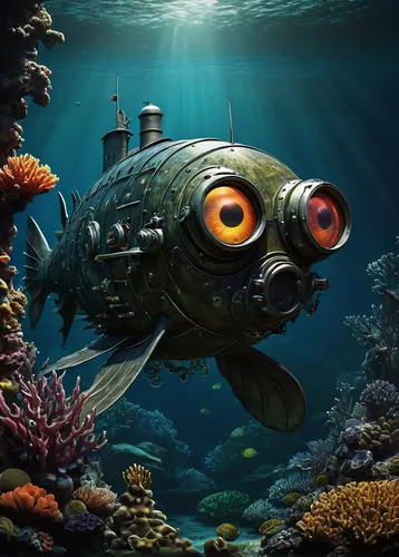 deep sea fish,trunkfish,underwater fish,boxfishes and trunkfish,napoleon fish,under sea,sea life underwater,cowfish,marine fish,deep sea diving,green pufferfish,sea animal,deep sea,anglerfish,pallet doctor fish,coelacanth,fish in water,fish tank,submersible,sea animals,Illustration,Paper based,Paper Based 06