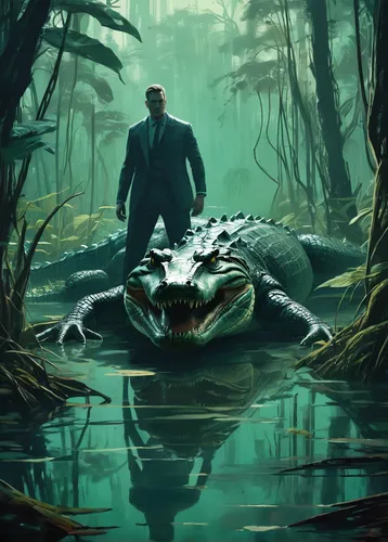 alligator,crocodile,the ugly swamp,swamp,gator,aligator,alligators,croc,bayou,swamp football,giant frog,fake gator,american alligators,alligator alley,jurassic,real gavial,crocodiles,white alligator,frog background,komodo,Conceptual Art,Sci-Fi,Sci-Fi 06