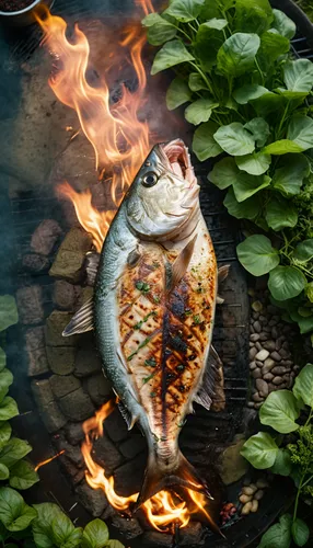 ikan bakar,koi carp,koi fish,fire-bellied toad,koi pond,oriental fire-bellied toad,koi carps,koi,campfire,tilapia,outdoor cooking,saganaki,forest fish,flamed grill,grilled food,barramundi,otak-otak,fire and water,brocade carp,common carp,Photography,General,Cinematic