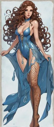 bluestocking,amphitrite,lilandra,burlesques,beach towel,margairaz,Unique,Design,Character Design