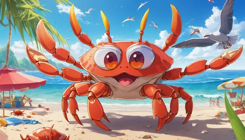 the beach crab,crab,square crab,crab 1,crab 2,fiddler crab,crabs,rock crab,ten-footed crab,hermit crab,christmas island red crab,snow crab,crustacean,crayfish,red cliff crab,chilli crab,she crab,crab boil,hairy crabs,freshwater crab,Illustration,Japanese style,Japanese Style 03