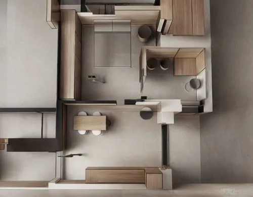 japanese architecture,an apartment,archidaily,cubic house,model house,miniature house,apartment,sky apartment,architect plan,habitat 67,wooden mockup,timber house,dolls houses,3d rendering,floorplan h