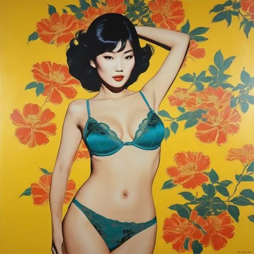 yasumasa,bettie,dita,vintage asian,tretchikoff,popart,retro pin up girl,retro woman,cool pop art,watercolor pin up,heungseon,pin-up girl,retro women,tura satana,rumiko,pin-up model,retro pin up girls,retro girl,pinu,retro flowers,Art,Artistic Painting,Artistic Painting 22