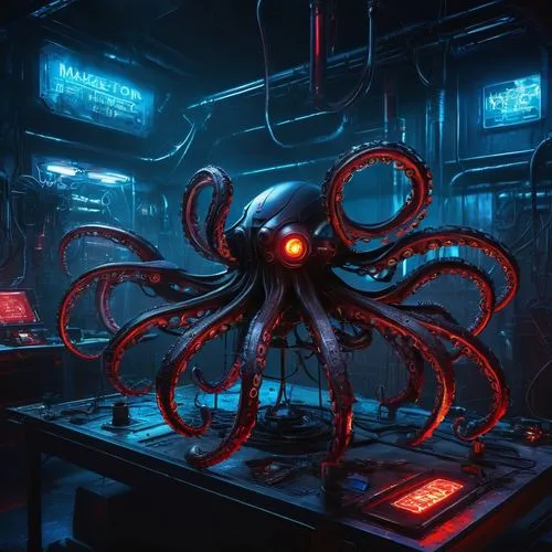 biolab,apiarium,cyberia,aamoth,cybersmith,anansi,tarantula,3d render,polybius,octo,devein,servitor,octopi,enhydra,octavius,medusae,octopus,acindar,corpus,cyberian,Illustration,Paper based,Paper Based 21