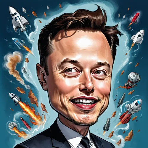 tesla,rocket,lokportrait,dame’s rocket,billionaire,emperor of space,startup launch,ceo,gizmodo,electron,elongated,an investor,shuttlecocks,power icon,spaceman,space tourism,suit actor,development icon,rocket salad,rocket ship,Illustration,Abstract Fantasy,Abstract Fantasy 23