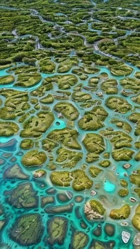 stromatolites,phytoplankton,bacalar,artificial islands,over water bungalows,coral reef,Realistic,Landscapes,Tropical