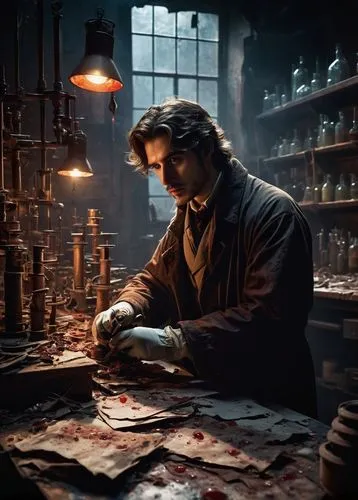 watchmaker,apothecary,tinsmith,candlemaker,clockmaker,blacksmith,metalsmith,shoemaking,merchant,gunsmith,silversmith,craftsman,meticulous painting,craftsmen,chemist,painting technique,shoemaker,the collector,a carpenter,artisan,Art,Classical Oil Painting,Classical Oil Painting 35