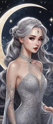 white rose snow queen,the snow queen,queen of the night,sigyn,horoscope libra,amalthea,silver wedding,celeborn,noblewoman,galadriel,thingol,selene,galathea,peignoir,behenna,arwen,mervat,sedna,melian,etain,Illustration,Black and White,Black and White 05