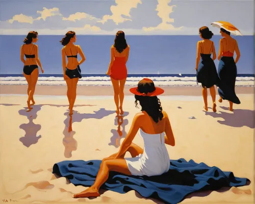 people on beach,summer beach umbrellas,oil painting,carol colman,beach goers,beach landscape,breton,han thom,sea beach-marigold,art painting,oil painting on canvas,carol m highsmith,umbrella beach,women silhouettes,bora french,summer day,dream beach,italian painter,young women,lido di ostia,Art,Classical Oil Painting,Classical Oil Painting 03