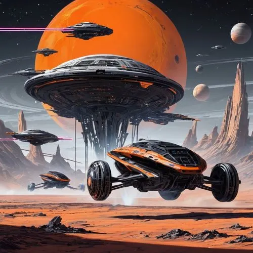 futuristic landscape,homeworld,alien planet,homeworlds,barsoom,extrasolar,interplanetary,scifi,space ships,sci fi,farpoint,sci - fi,gas planet,alien world,martian,deltha,red planet,planet mars,spaceport,bonestell,Conceptual Art,Sci-Fi,Sci-Fi 04