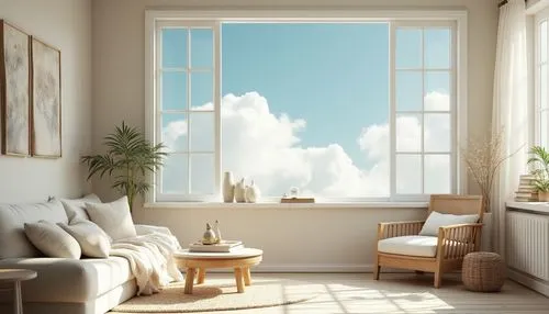 window with sea view,sky apartment,bedroom window,french windows,windows wallpaper,wooden windows,window curtain,bay window,window with shutters,sunroom,skylight,window frames,cloud shape frame,3d rendering,sitting room,window sill,window seat,livingroom,windowsill,big window,Photography,General,Realistic