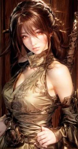 female warrior,celtic queen,amano,dryad,swordswoman,fantasy woman,artemisia,sorceress,gara,oriental princess,sepia,fantasy portrait,brown fabric,background ivy,lechona,chestnut blossom,portrait background,see-through clothing,female doll,priestess