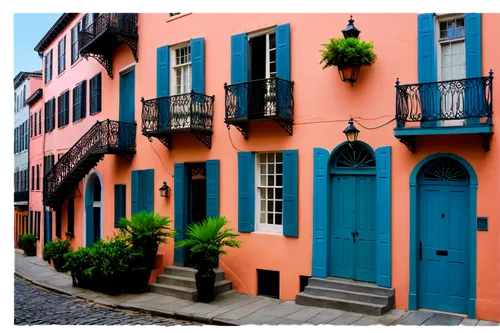 french quarters,guanajuato,pelourinho,new orleans,colorful facade,row houses,balcones,zona colonial,townhouses,townscapes,marigny,alfama,shutters,sanjuan,houses clipart,san juan,dumaine,pink city,neworleans,funchal,Conceptual Art,Sci-Fi,Sci-Fi 15