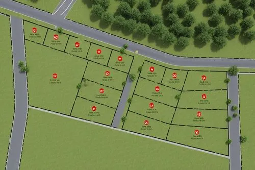 soccer field,new housing development,town planning,townhomes,residencial,football pitch,subdivision,feng shui golf course,football field,habitaciones,townhouses,apartment complex,housing estate,parking lot under construction,sportpark,apartment buildings,athletic field,cohousing,escher village,floorplan home,Photography,General,Realistic
