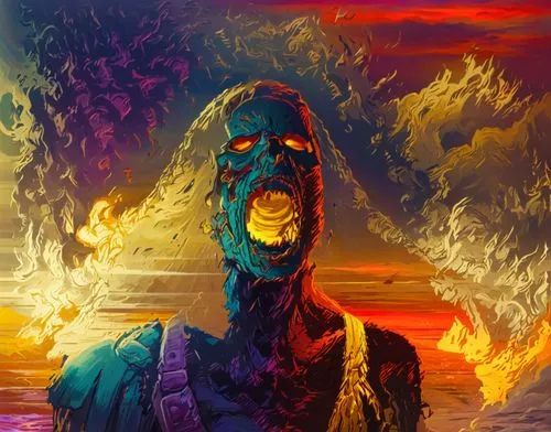 vecna,skeletor,nyarlathotep,corben,eternia,kuenzer,Illustration,Realistic Fantasy,Realistic Fantasy 25