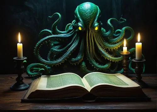 magic grimoire,magic book,octopus,cephalopod,tentacles,kraken,octopus tentacles,octopus vector graphic,calamari,quran,tentacle,spell,cephalopods,sci fiction illustration,silver octopus,fun octopus,cuthulu,koran,prayer book,divination,Illustration,Black and White,Black and White 01