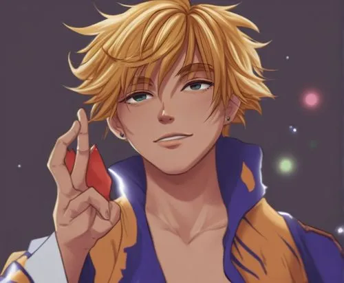 adonis,edit icon,warning finger icon,anime boy,peace sign,golden haired,pointing hand,zest,index fingers,tangelo,pointing at,winking,leo,coloring,taichi,dark blue and gold,joseph,spark,index finger,co