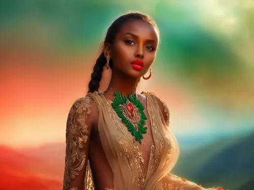 dirie,meseret,ethiopian girl,afar tribe,tirunesh,oromia,Illustration,Realistic Fantasy,Realistic Fantasy 01