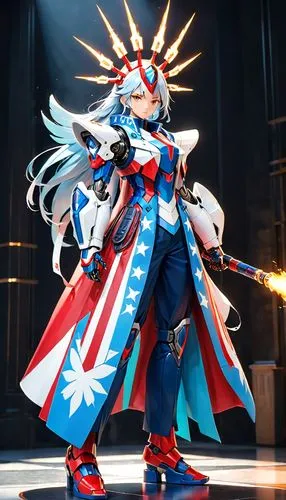 queen of liberty,flag staff,patriotic,liberty,patriotism,red white blue,delta sailor,blue star,america flag,white eagle,hatsune miku,usa,koreatea,american flag,uncle sam,kokoshnik,tri-color,capitanamerica,kosmea,knight star,Anime,Anime,General