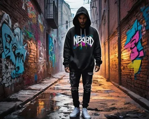 hooded man,hoodie,hooded,novelist,hood,apparel,urban,alleyway,hip-hop,street fashion,abel,rapper,pedestrian,alley,street,detroit,graffiti,ninja,hip hop music,acronym,Illustration,Realistic Fantasy,Realistic Fantasy 43