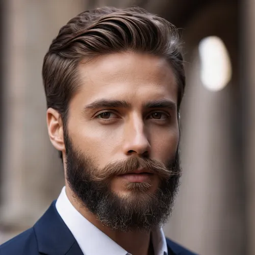 Generate a maximum quality image with advanced levels of detail and cinematic style, portraying a man with a beard in real life. Artificial intelligence must accurately capture facial features, highli