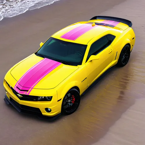 chevrolet camaro,bumblebee,dodge ram rumble bee,dodge challenger,pony car,camaro,custom car,dodge avenger,bumble bee,pink car,muscle car,dodge la femme,dodge charger,sports car,boss 302 mustang,american sportscar,yellow car,american muscle cars,pace car,sport car,Conceptual Art,Fantasy,Fantasy 30