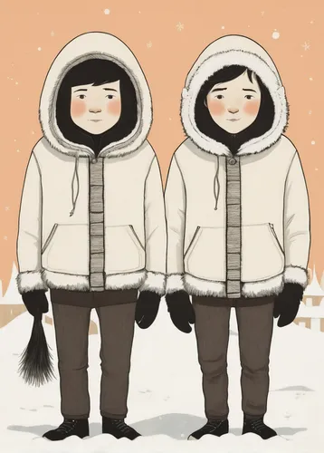 winter clothing,winter clothes,polar bear children,penguin couple,parka,cold weather,snowmen,winter chickens,winter,snow figures,outerwear,freezing,the cold season,eskimo,warmly,winter animals,cold winter weather,national parka,winter time,warm,Illustration,Abstract Fantasy,Abstract Fantasy 05