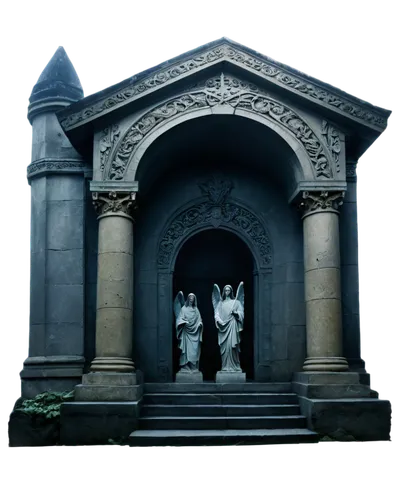 crypt,lychgate,sepulchres,mausoleums,stone gate,portal,entrances,archs,sepulchre,archways,mausoleum,triumphal arch,mausoleum ruins,doorkeepers,mausolea,creepy doorway,doorways,doorway,archway,ghost castle,Photography,Black and white photography,Black and White Photography 03