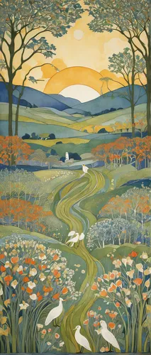 brook landscape,daffodil field,tommie crocus,carol colman,hare field,blooming field,meadow in pastel,orchard meadow,spring meadow,francis barlow,salt meadow landscape,meadow landscape,early spring,charlotte cushman,david bates,flower meadow,hare trail,brook avens,olle gill,flower field,Illustration,Retro,Retro 23