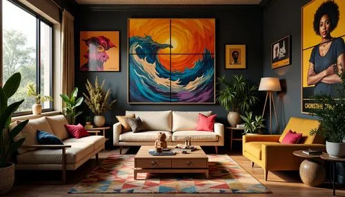 contemporary decor,modern decor,sitting room,bohemian art,interior decor,living room,livingroom,boho art style,boho art,mid century modern,apartment lounge,interior design,interior decoration,home interior,interior modern design,modern living room,decor,chaise lounge,mid century house,mahdavi