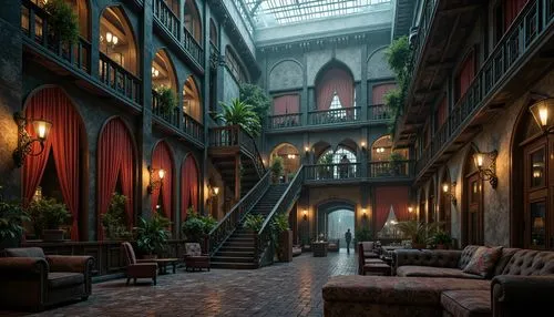 atriums,hallway,victorian,corridors,indoor,theed,atrium,hotel lobby,riad,indoors,emporium,courtyards,3d render,lobby,conservatory,loft,3d rendering,old victorian,arcades,lofts