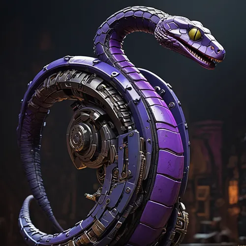 emperor snake,wyrm,anaconda,mamba,painted dragon,medusa gorgon,cobra,purple rizantém,serpent,king cobra,wampum snake,basilisk,brontosaurus,venomous snake,thunder snake,dragon design,flying snake,rich purple,black mamba,purple and gold,Conceptual Art,Sci-Fi,Sci-Fi 01