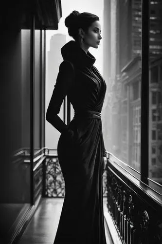 demarchelier,woman silhouette,art deco woman,noirish,black coat,hepburn,vanderhorst,dress walk black,mouret,evening dress,claridges,knightley,a floor-length dress,eveningwear,gothic woman,gentlewoman,film noir,gothic dress,wersching,roitfeld,Illustration,Paper based,Paper Based 04